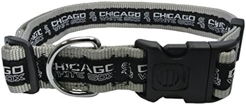 MLB Chicago White Sox Licensed PET COLLAR- Heavy-Duty, Strong, and Durable Dog Collar. Available in 29 Baseball Teams and 4 Sizes