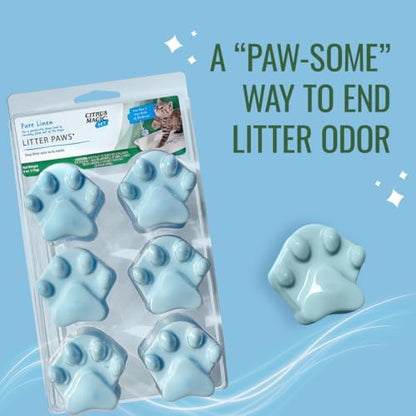 Citrus Magic Pet Odor Eliminator Litter Paws, Fresh Linen, 6 Paws