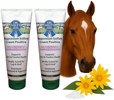 Dr. Milt's Horse Topical Epsom Salt Pain Relief Ointment Rub: Poultice and Liniment Cream. 2-8oz Cream
