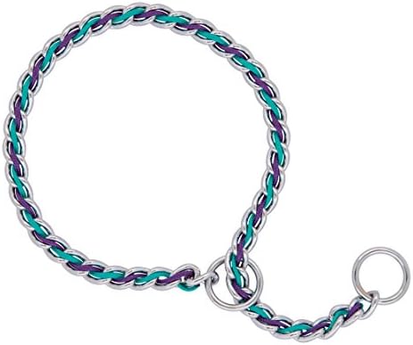 Terrain D.O.G. Laced Chain Slip Collar, 24-inch x 3.9 mm, Teal/Purple