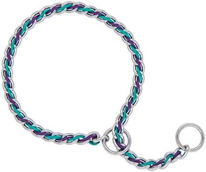 Terrain D.O.G. Laced Chain Slip Collar, 24-inch x 3.9 mm, Teal/Purple
