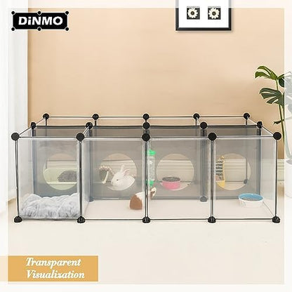 DINMO 18 Panels Bunny Playpen, Game Holes Design, 61.4 x 25.4 x 16.4 inches