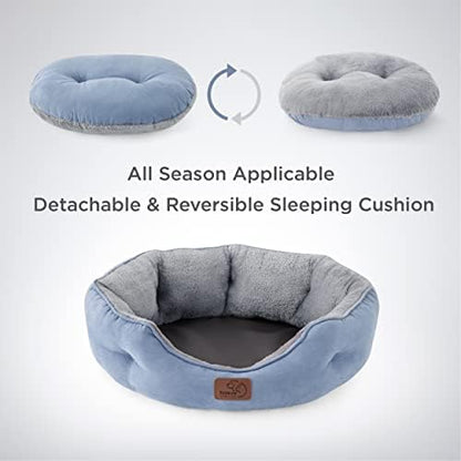 Bedsure Small Dog Bed Washable,Round Cat Beds for Indoor Cats,20in