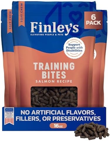 Finley's Training Treats Salmon Soft Low Calorie Dog Treats, 16oz, 6 Pack