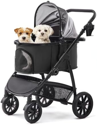 3-in-1 Dog Stroller for Small and Medium-Sized Dogs up to 33 lbs