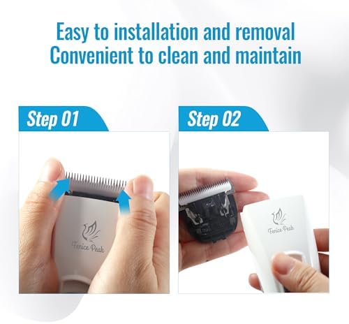 5FC Low Noise Pet Dog Grooming Clippers Replacement Blade Ceramic Edge Detachable Steel Pet Clipper Blade with Cutting Length of 6.4mm 1/4'' (1 Count)