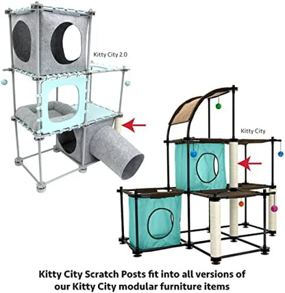 Kitty City Cat Furniture Accessories Cat Scratching Post Replacement and Only Compatible with Kitty City Playsets