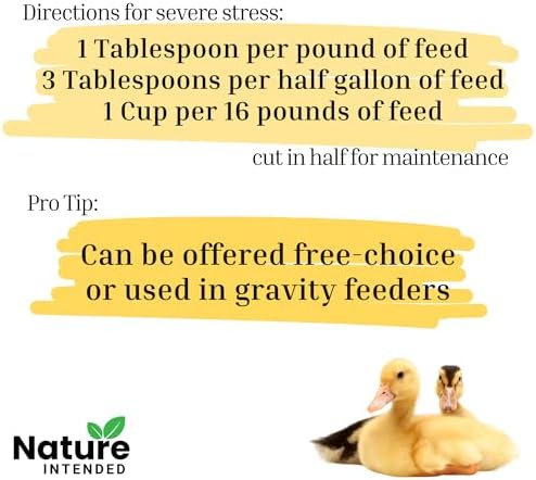 Brewer's Yeast + Probiotics + Niacin + Vitamins Supplement for Ducks, Chickens and Poultry. (Molt Recovery, Severe Stress, Egg Quality and Development) 10-Ounce Resealable Foil-Lined Pouch