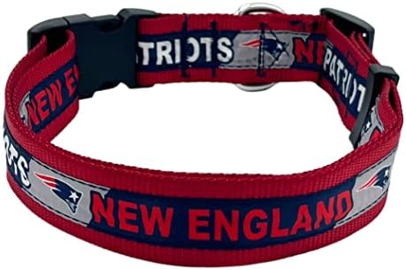 Pets First NFL New England Patriots Licensed PET COLLAR, Extra Large - Heavy-Duty, Strong, and Durable Dog Collar. Available in 31 Football Teams and 4 Sizes