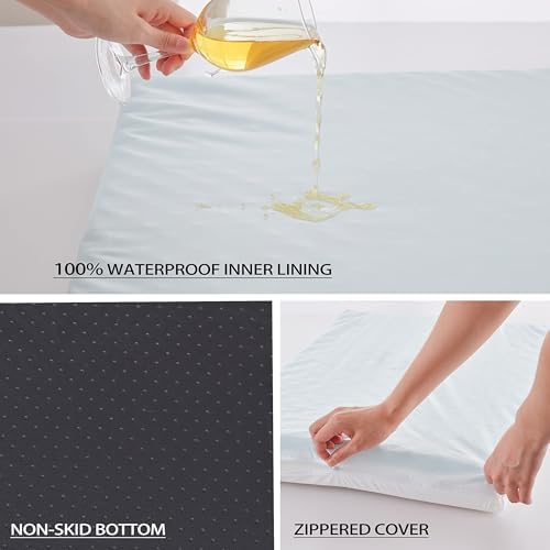 WATANIYA PET Cooling Dog Bed - Memory Foam Washable with Waterproof Liner and Cooling Gel Mattress, Fits up to 70 lbs Pets