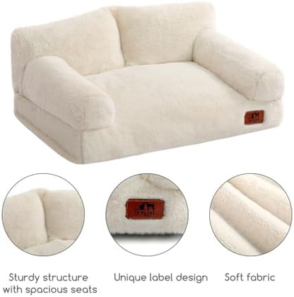 Hollypet Small Dog Large Cat Bed Puppy Couch Beds for Pets up to 25 lbs