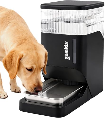 ZOMISIA 2.1 Gallon Gravity Dog Water Dispenser with Stainless Steel Bowl