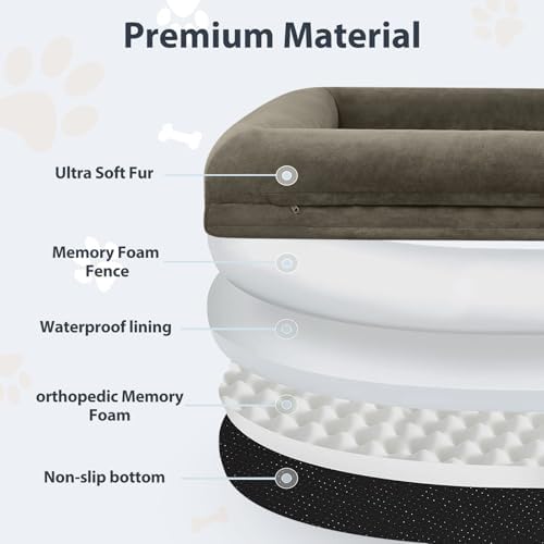 WNPETHOME Human Dog Bed Orthopedic for Adult & Dogs Comfy Sleeping