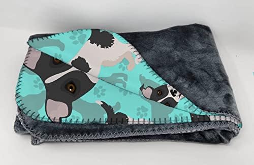 Caroline's Treasures MLM1027TBLT Jack Russell Terrier Soft Travel Blanket with Bag Airplane Blanket, Indoor Outdoor Camping Blanket for Traveling, Picnics, Beach Trips, Concerts