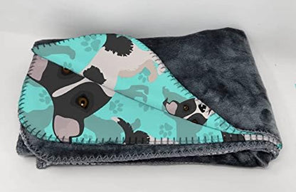 Caroline's Treasures MLM1027TBLT Jack Russell Terrier Soft Travel Blanket with Bag Airplane Blanket, Indoor Outdoor Camping Blanket for Traveling, Picnics, Beach Trips, Concerts