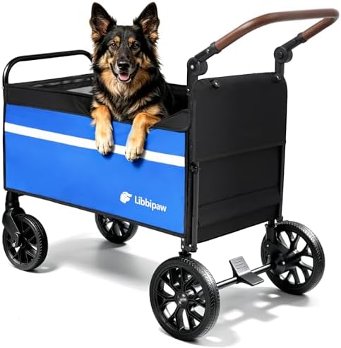 Foldable Dog Wagon for Medium & Large Dogs, Outdoor Pet Wagon