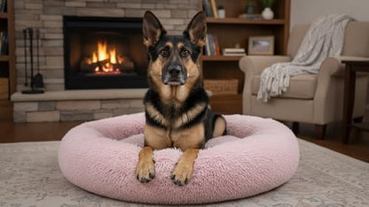 The Dog’s Bed Calming Donut Dog Bed, Machine Washable Removable Zip Cover