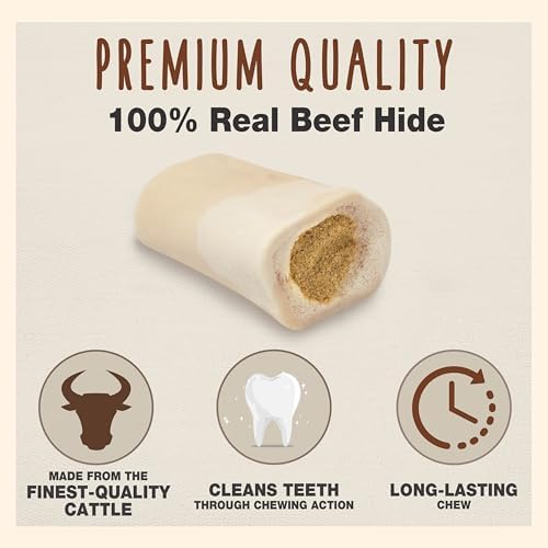 Cadet Stuffed Shin Bones for Dogs, Peanut Butter Flavor, Large, 5-6"