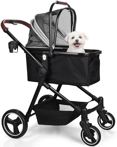 3-in-1 Foldable Pet Stroller for Dogs/Cats