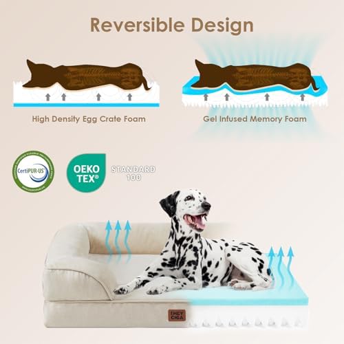 EHEYCIGA Orthopedic XXL Dog Bed, Waterproof Washable XL Big Pet Bed 52"