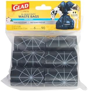 Glad for Pets Extra Large Scented Dog Poop Bags, Fresh Scent, 90 Ct, 48-Pk