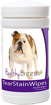 Healthy Breeds Bulldog Tear Stain Wipes 70 Count