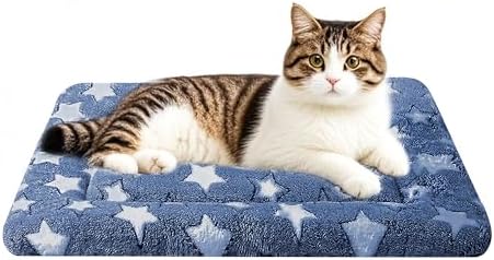 Dog Bed Mat, Reversible Crate Pad & Cute Dog Bed - Machine Washable Kennel Mat with Ultra Soft for Small Dogs & Cats