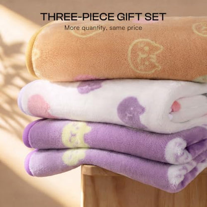 Luciphia 3 Pack Soft Fleece Dog Blankets for Large Dogs Puppy Cats,41"x31"