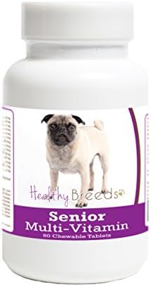 Healthy Breeds Pug Senior Dog Multivitamin Tablets 60 Count