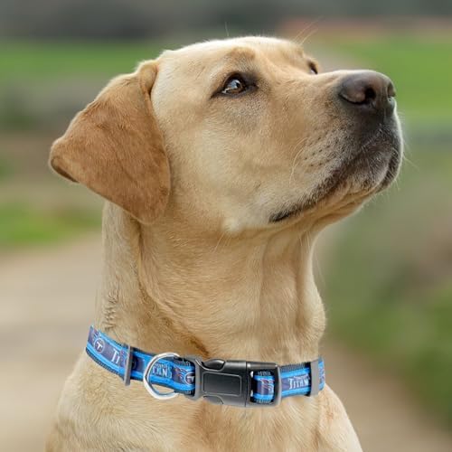 Pets First NFL Tennessee Titans Licensed PET COLLAR, Extra Large - Heavy-Duty, Strong, and Durable Dog Collar. Available in 31 Football Teams and 4 Sizes