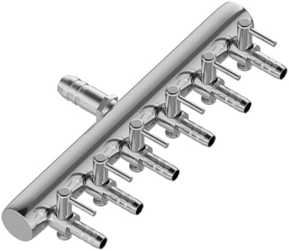 Pawfly 6-Way Aquarium Air Manifold for 3/16" & 3/8" Airline Tubing