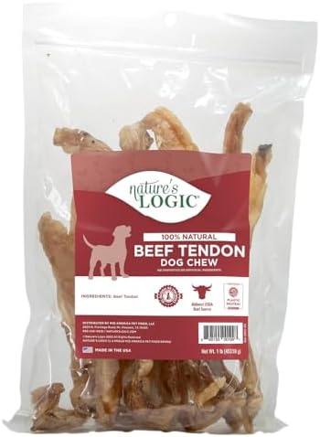 NATURE'S LOGIC All Natural Beef Tendon Chew - Natural Dog Treats