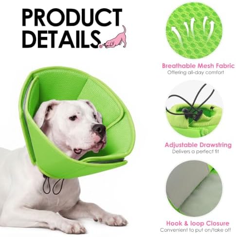 AOFITEE Dog Cones for Medium Dogs, Soft Dog Cone Collar After Surgery