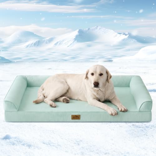 COZY KISS Cooling Dog Bed for Extra Large Dogs, 48" Orthopedic Pet Sofa