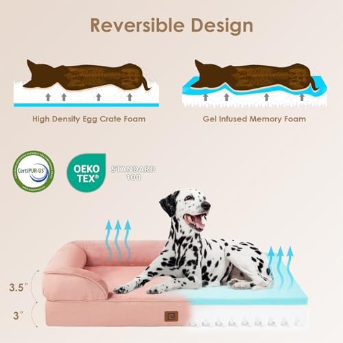EHEYCIGA Orthopedic Dog Beds Large Sized Dog, Waterproof Washable Pet Bed