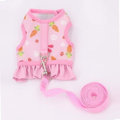 Rabbit Harness and Leash, Bunny Guinea Pig Clothes Ferret, Blue L