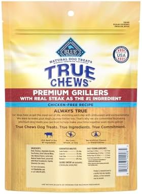 Blue Buffalo True Chews Premium Grillers Steak Dog Treats, 10 oz
