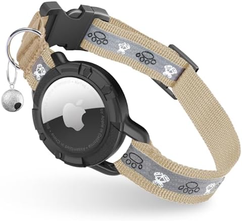 Reflective AirTag Cat Collar, Integrated Cat Collar with Air Tag Holder