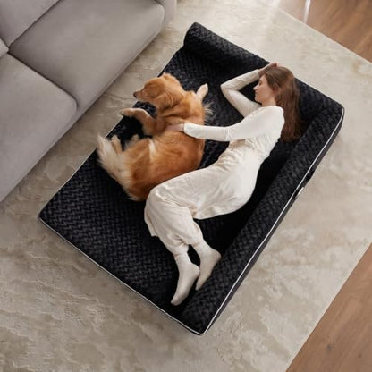 BFPETHOME Orthopedic Washable Dog Bed, Sleeping Couch for Large Senior Dogs