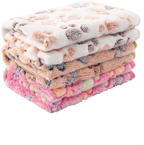 MIWOPET 3 Pack Fleece Pet Blankets Warm Bed Throw for Dogs & Cats 23x15in