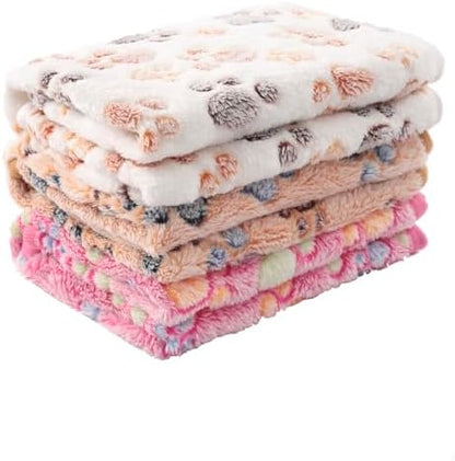 MIWOPET 3 Pack Fleece Pet Blankets Warm Bed Throw for Dogs & Cats 30x20in