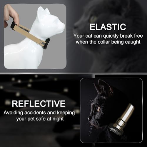 Reflective AirTag Cat Collar, Integrated Cat Collar with Air Tag Holder