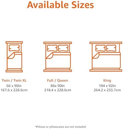Amazon Basics Lightweight Microfiber Comforter Set, 2-Piece, Twin/Twin XL, Black/White Checkerboard