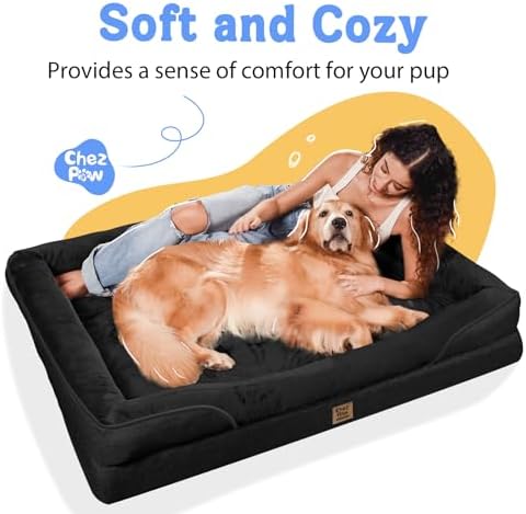 Chez Paw Orthopedic Waterproof Dog Bed for Medium and Large Dogs