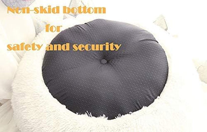 Dog Bed for Small Dogs & Cats, 24 Inch Medium Fluffy Washable Donut Bed