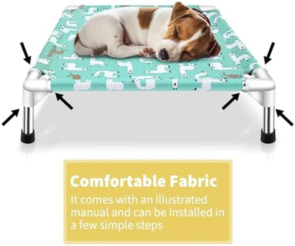 Elevated Dog Bed Pet cot for Small Dogs, Indoor and Outdoor Use (Pack of 2)