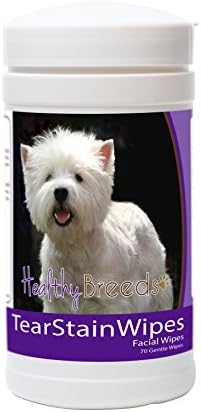 Healthy Breeds West Highland White Terrier Tear Stain Wipes 70 Count
