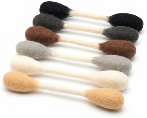 Glaciart One Swabs Cat Toys with Catnip - 6 Pk | Durable for Chew, Cute Cat Toys Interactive Kitty for Boredom, Exercise, & Play | Filled w/Organic Catnip for Anxiety & as Digestive Aid | Gift Idea