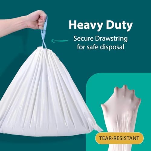 PurrTek Cat Litter Box Liners — LitterWrap Drawstring Bags for Automatic & Self-Cleaning Litter Boxes | Precision Fit, Jumbo Heavy-Duty, Leak-Proof, Unscented Odor Control, Replacement Refills