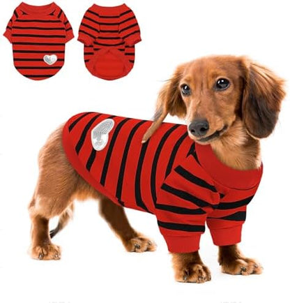 Queenmore Medium Dog Shirt,Soft Breathable Dog Shirt for Dogs Cats Boy Girl,Pet Clothes for All Season,Breathable Lightweight Pet Tshirt for Frenchie, Dachshund, Yorkie